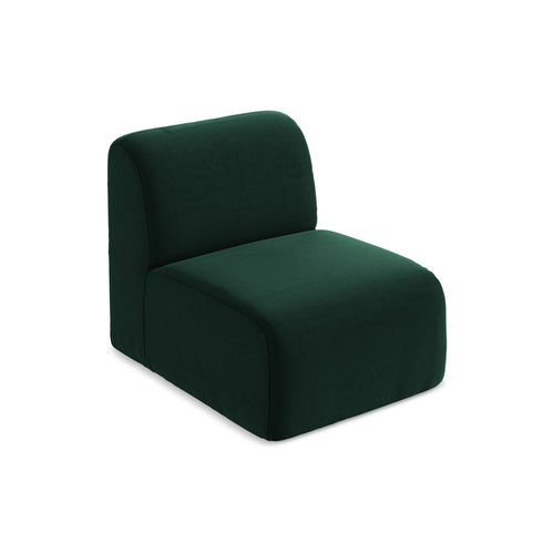 LaMiaSofa Bankmodule midden Cervo - velours - flessengroen - 70x94x75