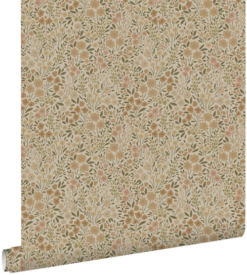 ESTAhome behang bloemetjes beige - 53 cm x 10.05 m - 139701