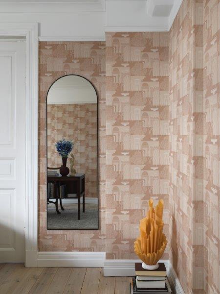 Borastapeter behang mediterrane huisjes roze - 53 cm x 10.05 m - 660850 - vtwonen shop