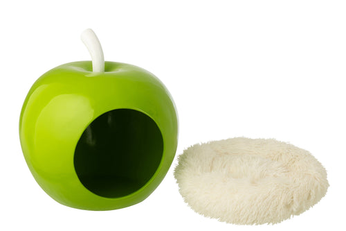J-Line kattenmand Appel - polyresin - groen