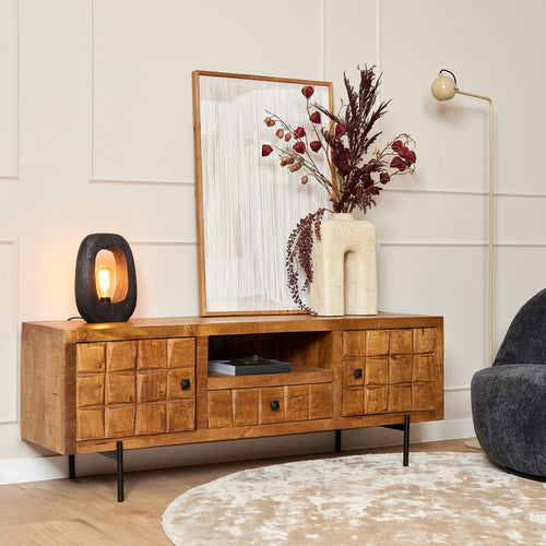 StarFurn Tv-Meubel Brandy - Naturel Mangohout - 150x40x55cm