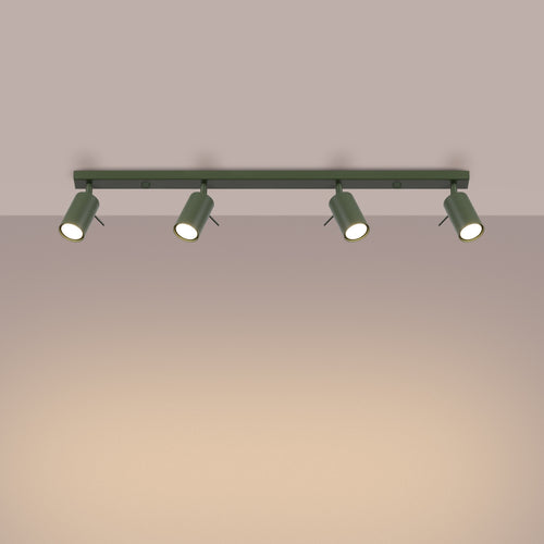 Sollux Lighting Plafondlamp RING 4L olijfgroen - 81x6x17cm