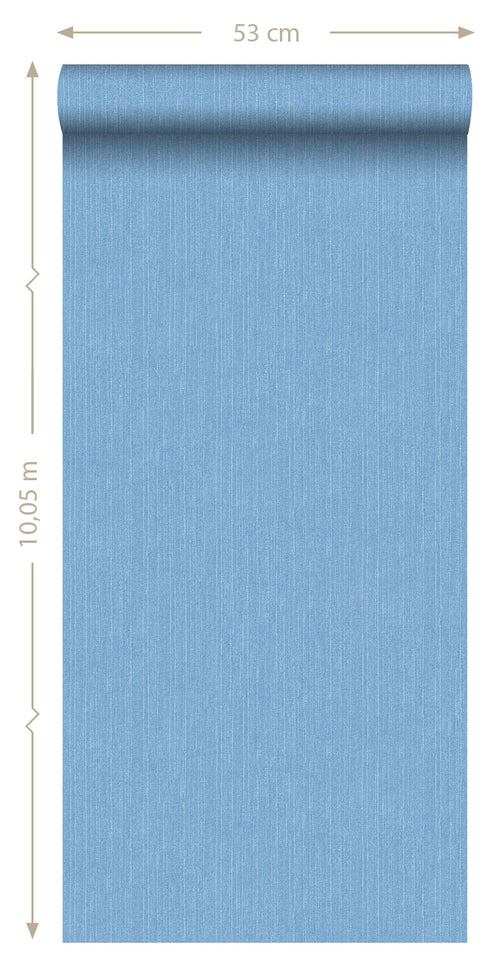 ESTAhome behang denim structuur blauw - 53 cm x 10,05 m - 148605 - vtwonen shop