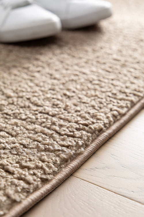 AFK Living vloerkleed Mono - Vloerkleed met getextureerd schapenvacht-effect - taupe - 160x230 cm