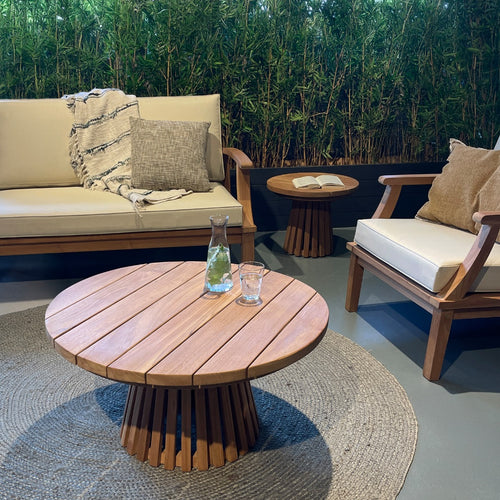 Livingfurn tuintafel Cindo - bruin - 80x80x38 - vtwonen shop