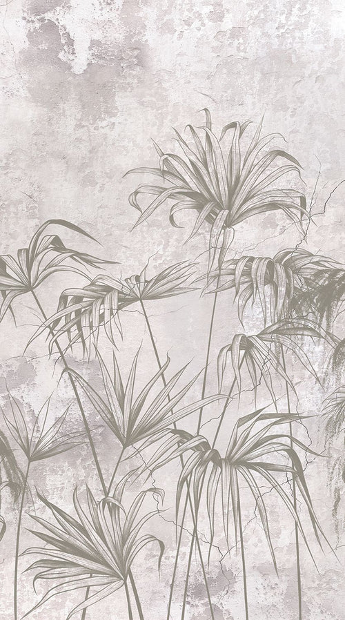 Sanders & Sanders fotobehang tropische planten grijs - 270 x 150 cm - 601218 - vtwonen shop