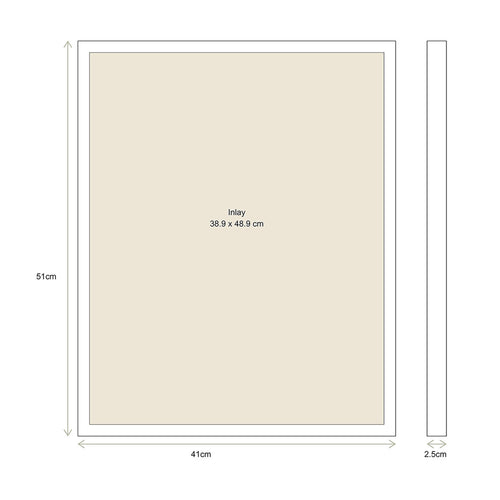 vtwonen fotolijst - hangend - bruin - hout - 41x51x2.5cm