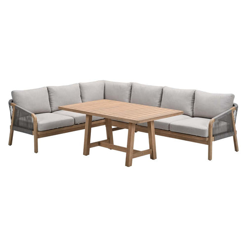 Garden Impressions lounge dining set Alora grey sand - 3-delig links