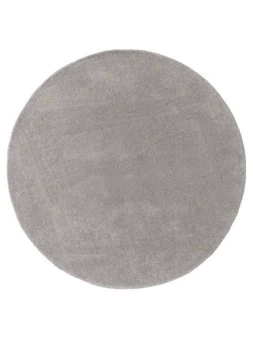 benuta wollen vloerkleed Bent - grijs - ø 100 cm