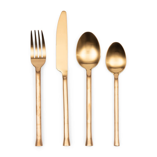 Rivièra Maison RM Navigli Cutlery 4 pieces - Roestvrij Staal - Goud - vtwonen shop