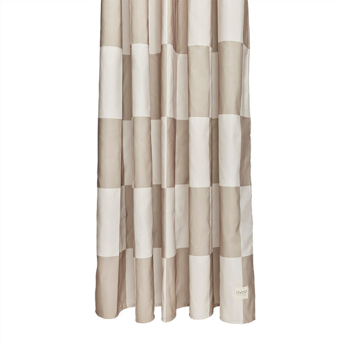 OYOY Douchegordijn Chess 180 x 205 cm – Beige