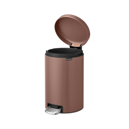 Brabantia NewIcon Pedaalemmer, 12 liter, kunststof binnenemmer - Satin Taupe