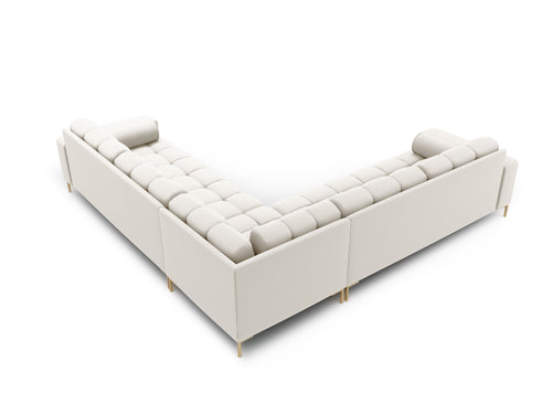 Cosmopolitan Design Symmetrische hoekbank Bali 6-zits, structurele stof, lichtbeige - 256x256x75cm