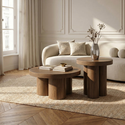 Premium Interiors - Salontafel NARI - multiplex licht walnoot 70cm