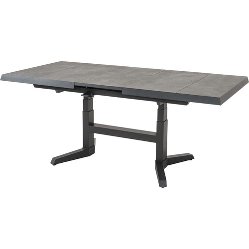 Lesli Living tuintafel Murcia - grijs - 143/183x88x54/74cm