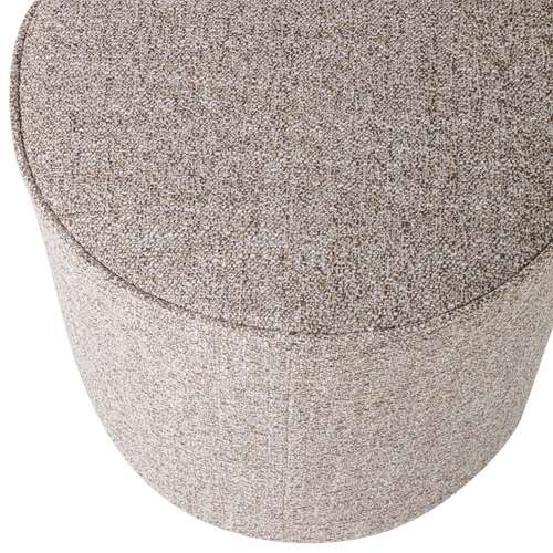WOOOD poef hoog Sara - Geweven Stof - Naturel Melange - 46xØ46cm