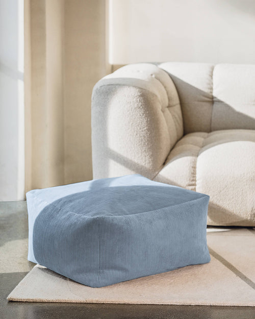 noo.ma Keno Pouf wol Cloud Beige Bouclé 50-70 cm