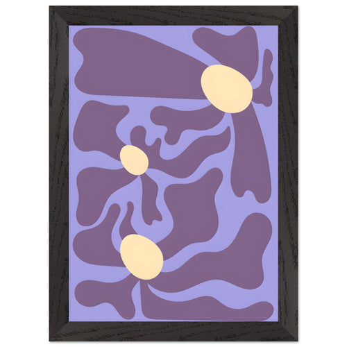 Artfulprints Poster met Lijst Matisse - Purple flowers   - A4 21x29.7 cm - Paars