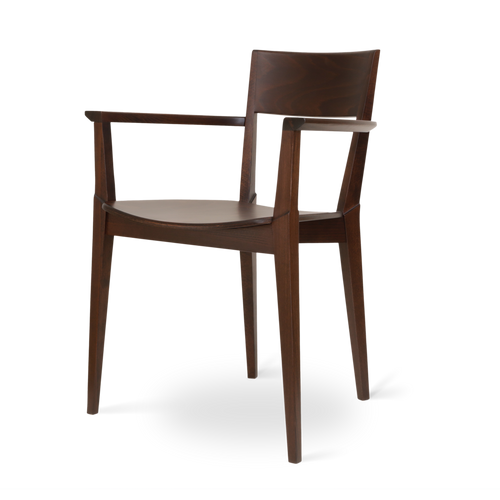 Fameg Felda Houten Eetkamerstoel Walnoot - Met Armleuning - vtwonen shop