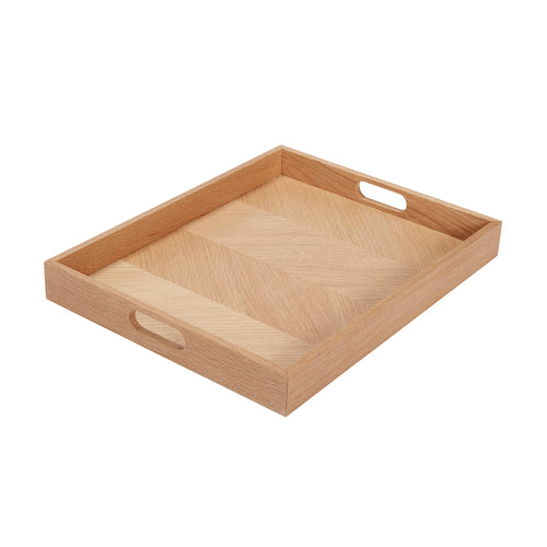 Hübsch dienblad Structure - mdf/eiken fineer/eikenhout - 45x35xh5cm
