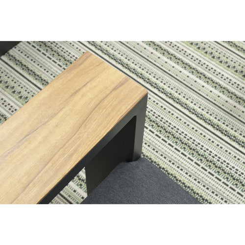 Garden Impressions loungestoel Plaza donker grijs - teak look - vtwonen shop