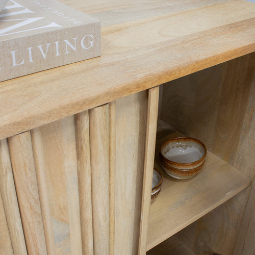 Giga Meubel Dressoir Nika - Mangohout - Naturel - 80x40x91cm - vtwonen shop