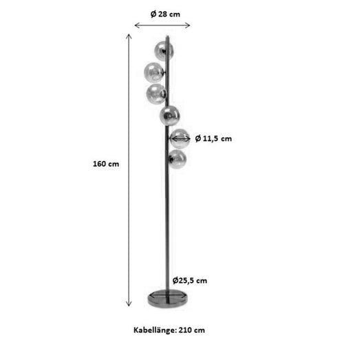 Kare Design Vloerlamp Scala Balls 160cm zwart - vtwonen shop
