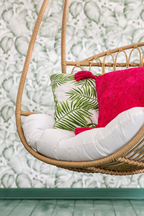 J-Line kussen Fayola - katoen - donkerroze