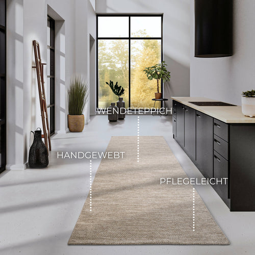 Elle Decoration Delhi Wool Rug Pradesh Linen White 160x230 cm - vtwonen shop