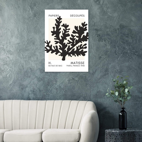 Artfulprints  Matisse – Aqua bloom black   poster 30x40 cm - vtwonen shop