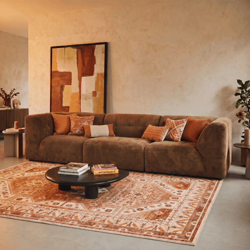 Interieur05 Vintage vloerkleed Medina Roest/Oranje