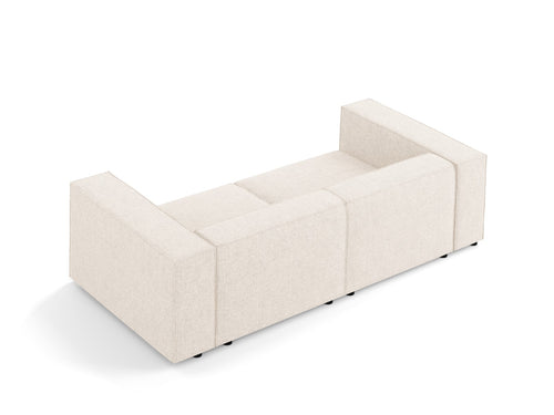 Cosmopolitan Design Bank Arendal 3-zits, chenille, lichtbeige - 102x204x70cm