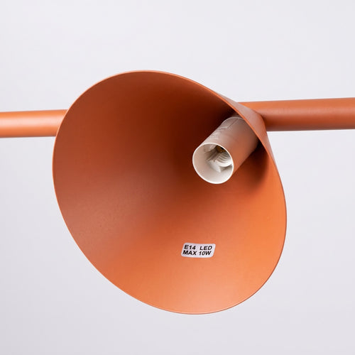 Sollux Lighting Kroonluchter NOX 4L rode oker - 122x14x215cm