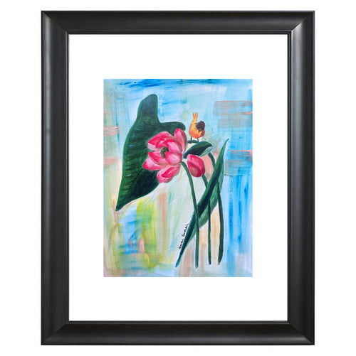 Catchii poster Lotus Flower Bird - meerkleurig - 297x210 cm