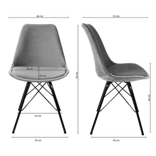 Kick kuipstoel Velvet - Grijs - vtwonen shop