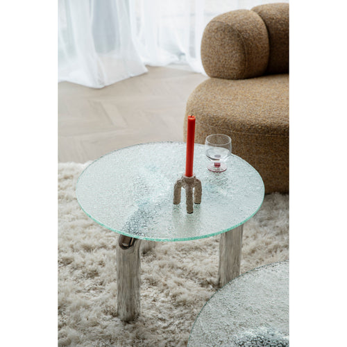 Dutchbone Marly Bijzettafel Zilver/Glas
