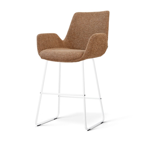 Nolon Nino-Eef barkruk bruin blend - wit onderstel - 65 cm