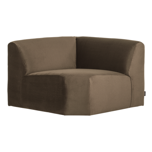 WOOOD hoekelement recht Mojo Base - Velvet - Taupe - 74x105x105
