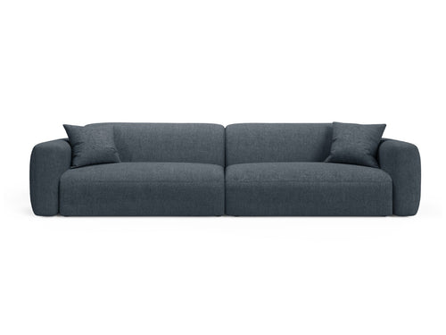 Cosmopolitan Design Modulaire bank Strino 4-zits, structurele stof donkerblauw - 98x240x78cm