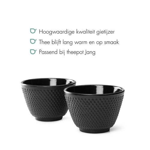 Bredemeijer - Kopjes Jang gietijzer zwart set/2 100ml - vtwonen shop