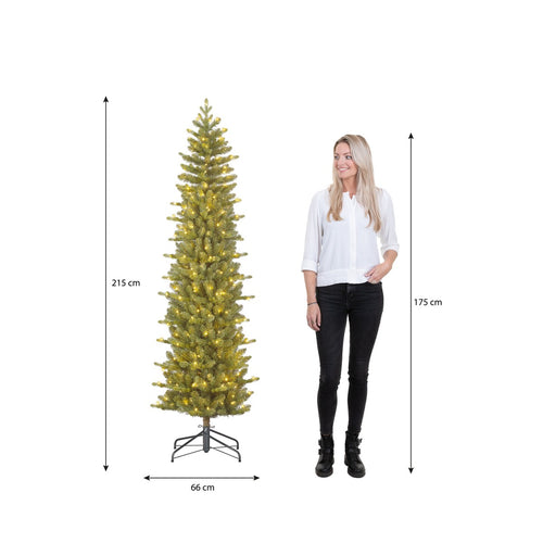 Black Box Trees Harma Kerstboom Pilaarvorm - Kerstboom met Timer & Dimfunctie - Kunstboom met Scharnierconstructie - Kerstversiering met LED