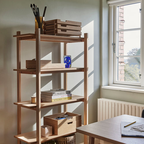 Hübsch bureau-organizer Rail - mdf/eikenfineer/eikenhout - 25x14x4, 25x33xh6cm - vtwonen shop