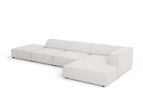 Cosmopolitan Design rechter hoekbank Arendal 5-zits, chenille, lichtgrijs - 166x341x70cm