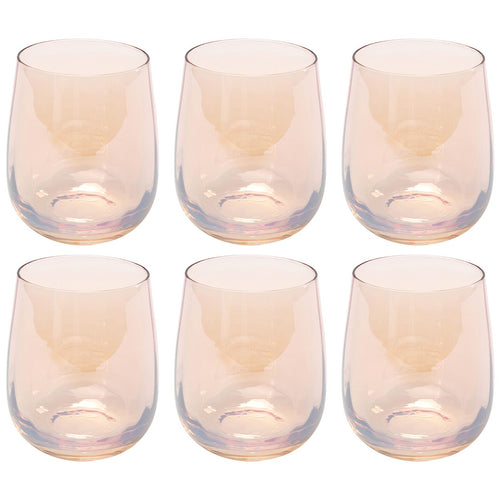 Kare Design Waterglazen Bina Mocca (6/set)