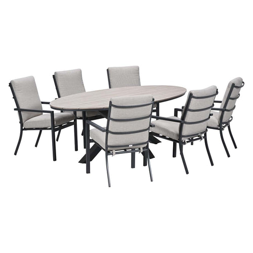 Garden Impressions Tuinset Senja 7-delig sandstone - Tulli tuintafel 220x115xH75 cm