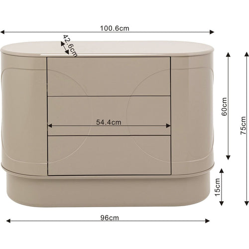 Kare Design Ladekast Groove taupe