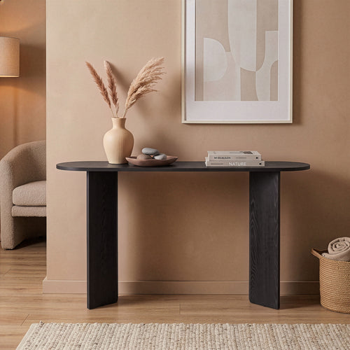 Calicosy - SIRA Design haltafel - Zwart hout - 35x150x75 cm