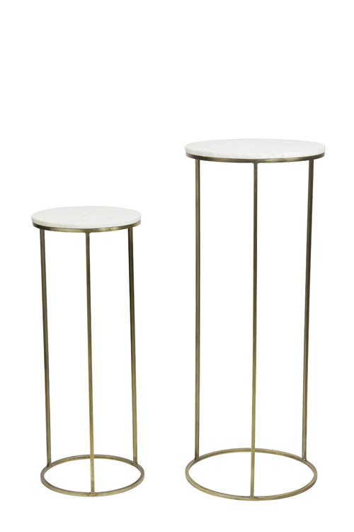 Light & Living tafel  - wit - 41x41x102 cm