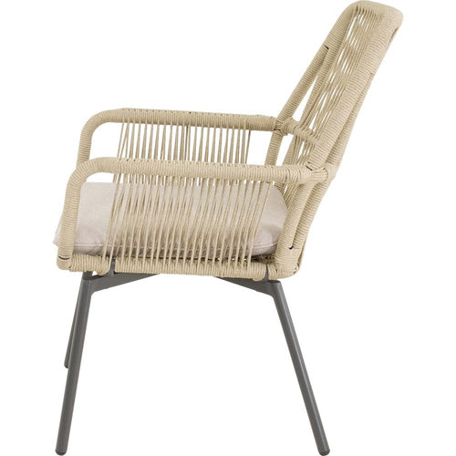 Lesli Living bistrostoel Silas - beige - 64x69x92cm - set van 4