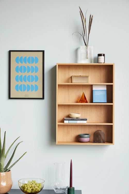 Hübsch plankenkast Cubbie - mdf/eiken fineer - 50x14xh70cm